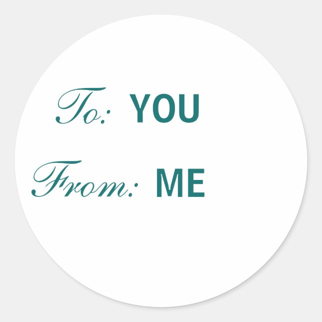 etiqueta TO-FROM - pegatinas (Anverso)