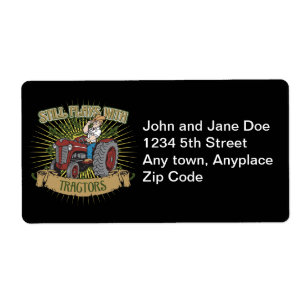 Etiqueta Todavía Juega Con Tractores Rojos