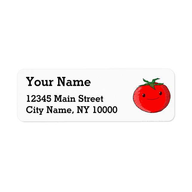 Etiqueta Tomate Personalizado lindo (Frente)