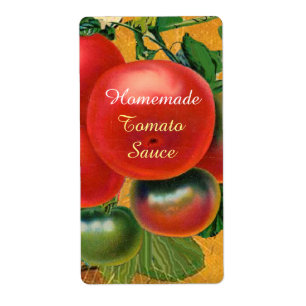 ETIQUETA TOMATES COCINA PRESERVADA, CANNINGS, SALSA DE TOMA