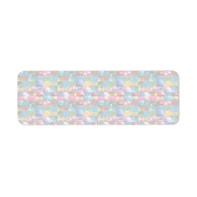 Etiqueta Tonos claros de piedras de cristal (Frente)