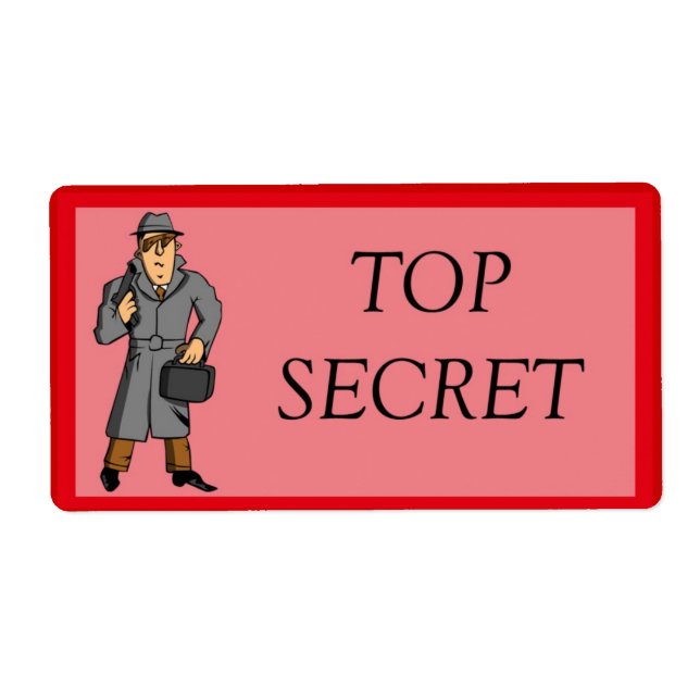 Etiqueta Top Secret with Spy (Frente)