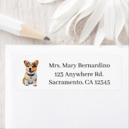 Etiqueta Toque de Encanto Corgi Adorable Personalizable Dev