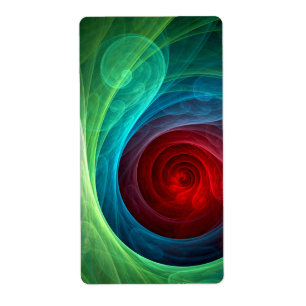 Etiqueta Tormenta roja Floral Moderno Resumen Patrón de col