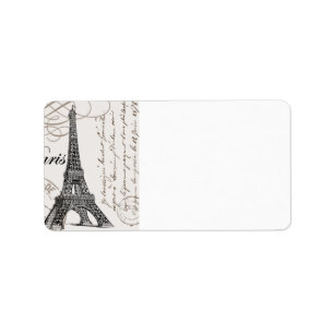 Etiqueta Torre Eiffel de época moderna