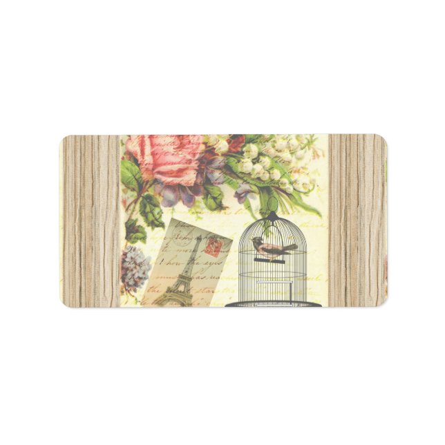 Etiqueta Torre Eiffel de París (Frente)