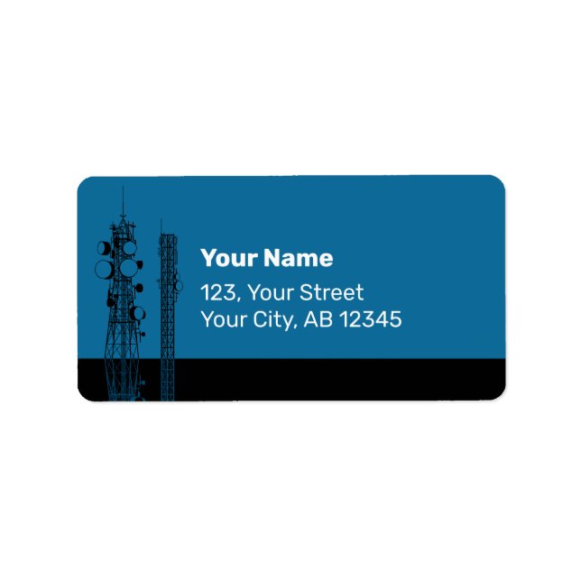 Etiqueta Torres de comunicación (Frente)