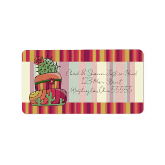 Etiqueta Torta de Bodas de Cactus