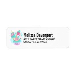 Etiqueta Torta dulce y helado feliz