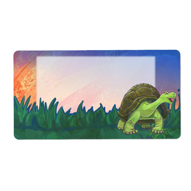 Etiqueta Tortoise Stationery (Frente)