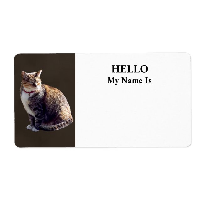 Etiqueta Tortoiseshell Cat (Frente)