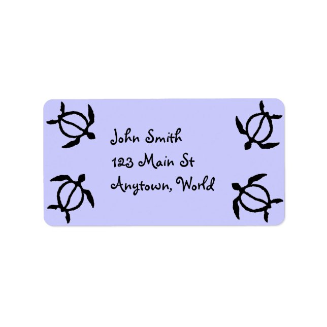 Etiqueta Tortuga honu hawaiana (Frente)