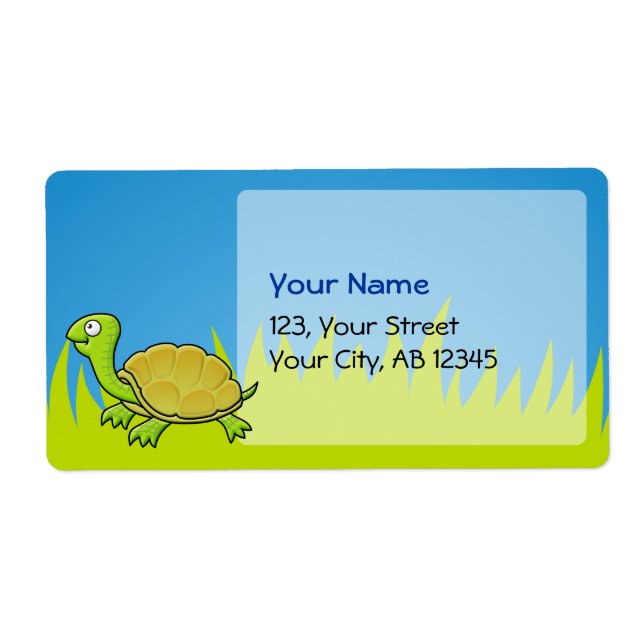 Etiqueta Tortuga personalizado (Frente)