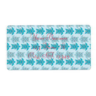 Etiqueta Tortugas azules nadando Thunder_Cove