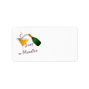 Etiqueta Tosta de Boda de champagne casada