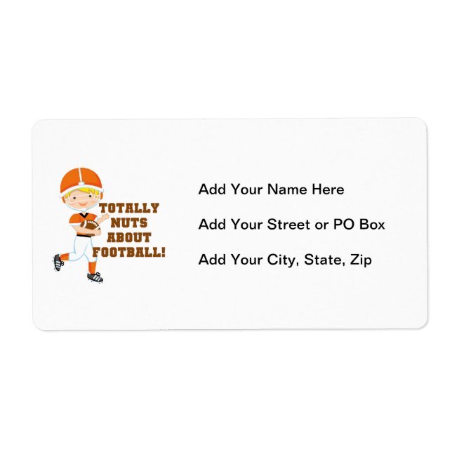 Etiqueta Totalmente Nuts sobre fútbol (Frente)