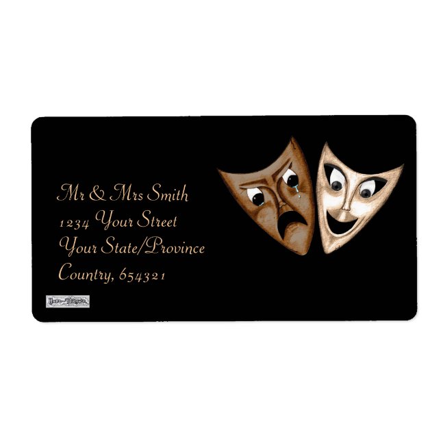 Etiqueta Tragedia y comedia (Frente)