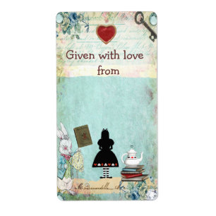 Etiqueta Traiga un libro Alicia en Bookplates del país de