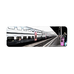 Etiqueta Train at station in Switzerland