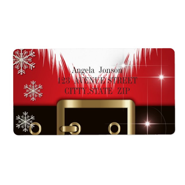 Etiqueta Traje de Papá Noel (Frente)
