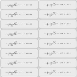 Etiqueta transparente de maquillaje, balde brillan