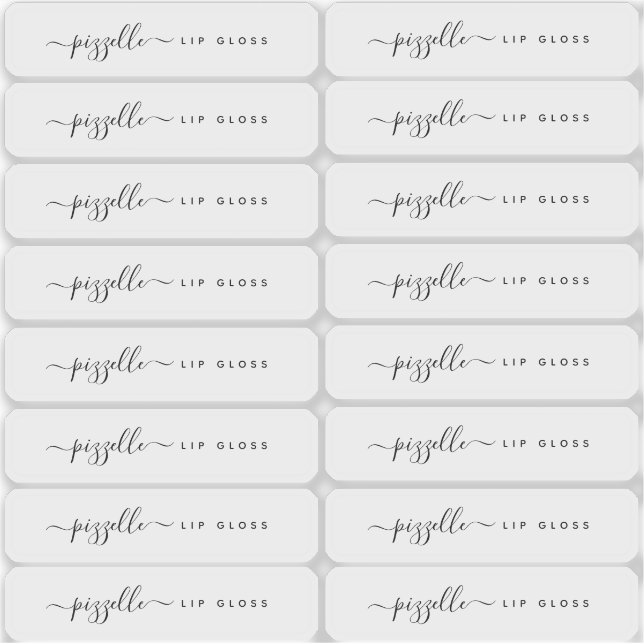 Etiqueta transparente de maquillaje, balde brillan (Anverso)