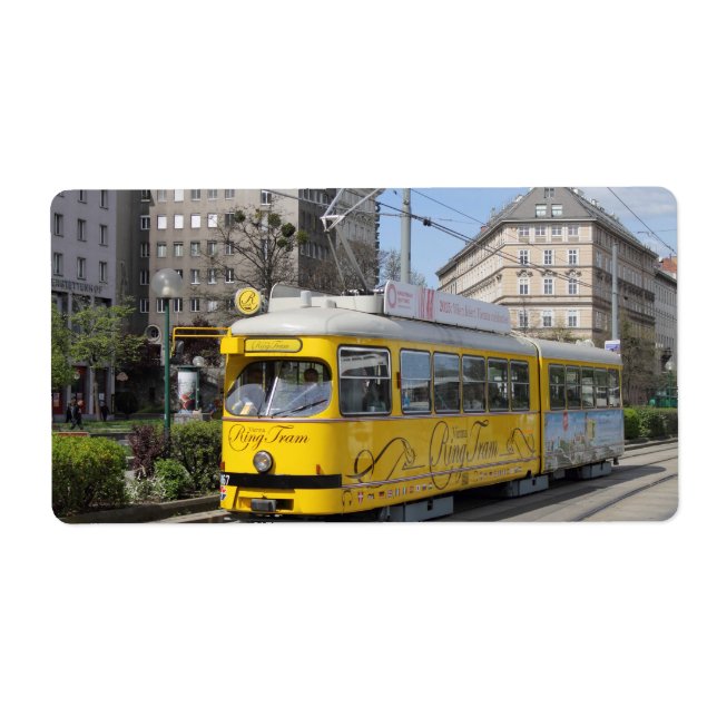 Etiqueta Tranvía de Viena (Frente)