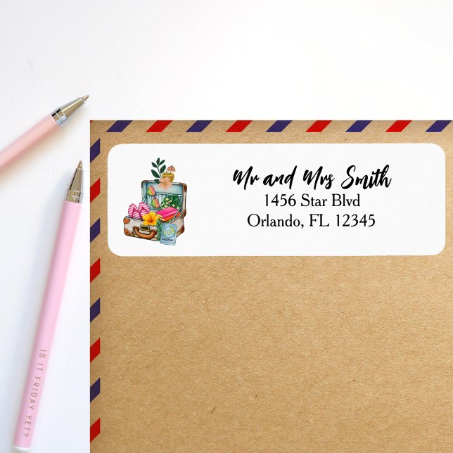 Etiqueta Traveller mami con maleta de viaje (Subido por el creador)