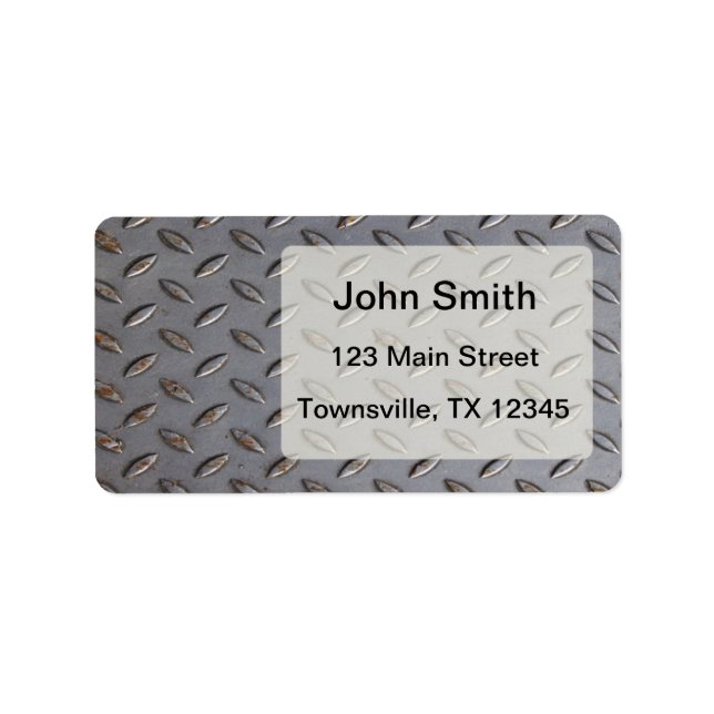 Etiqueta Tread Plate (Frente)