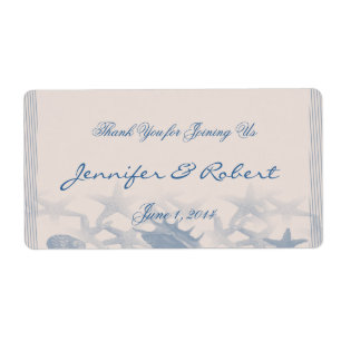 Etiqueta Treasure by the Sea Water Bottle Label