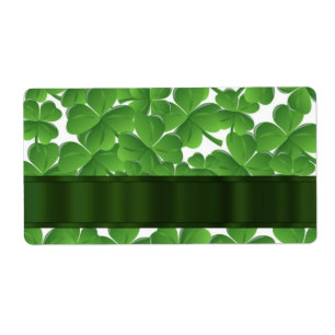 Etiqueta Tréboles irlandeses verdes personalizados