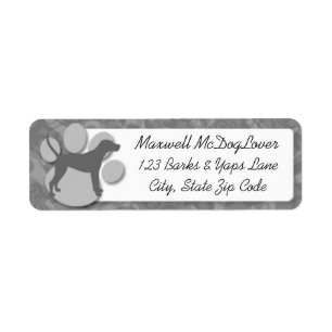 Etiqueta Treeing Walker Coonhound Silhouette