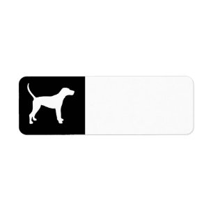 Etiqueta treker walker coonhound white silo
