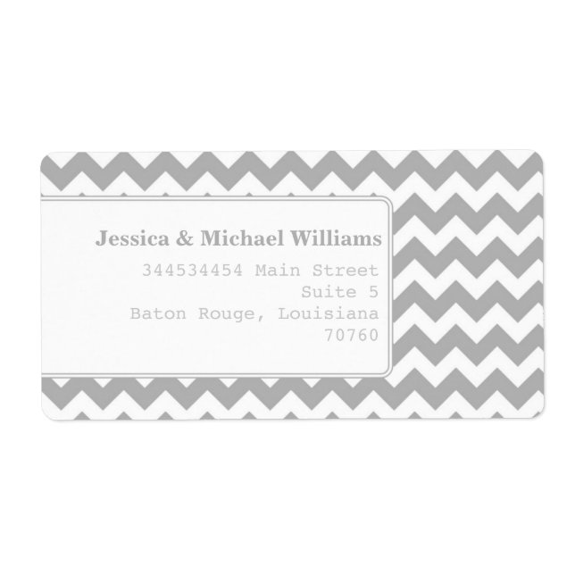Etiqueta Trendy Chevron (Frente)