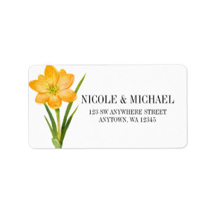 Etiqueta Trendy Flower yellow crocus daffodil wedding