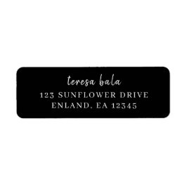 Etiqueta Trendy Modern Black Script Design