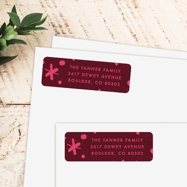 Etiqueta Trendy Modern Handwritten Holiday Address Label (Subido por el creador)