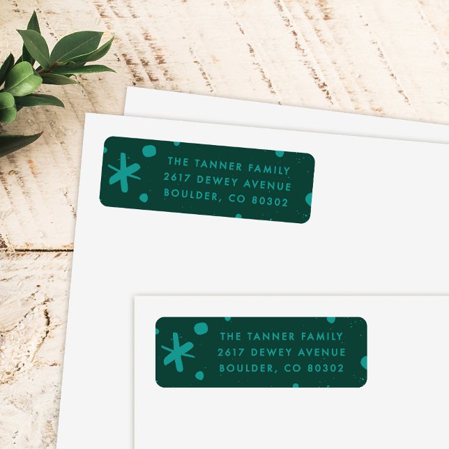 Etiqueta Trendy Modern Handwritten Holiday Address Label (Subido por el creador)