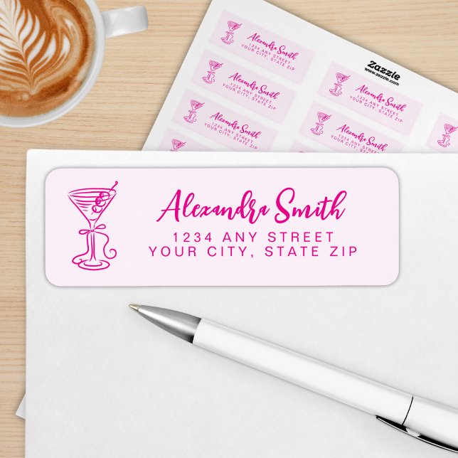 Etiqueta Trendy Pink Dirty Thirty 30th Birthday (Subido por el creador)