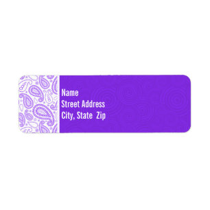Etiqueta Trendy Purple Paisley