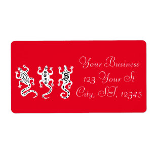 Etiqueta Tres Lizards Thunder_Cove Estilo Suroeste