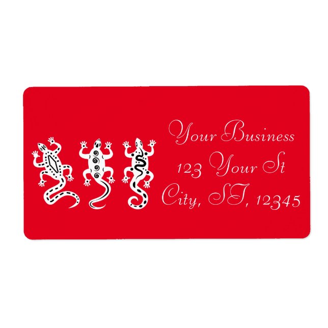 Etiqueta Tres Lizards Thunder_Cove Estilo Suroeste (Frente)