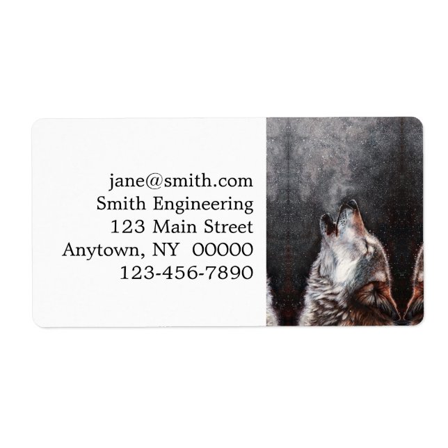 Etiqueta Tres lobos llorando (Frente)