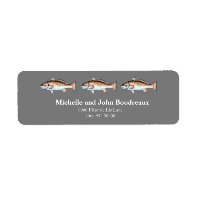 Etiqueta Tres secuoya en gris (Frente)