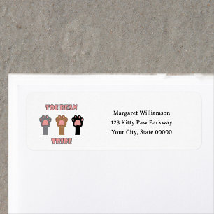 Etiqueta Tribu Dedo del Pie Gatos Personaliza Dirección de 