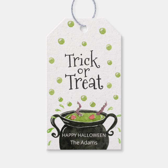 Etiqueta Trick or tratar Halloween (Anverso)