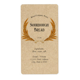 Etiqueta Trigo de pan casero de Rushade Wreath Food