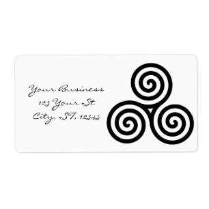 Etiqueta Triple espiral negra Thunder_Cove