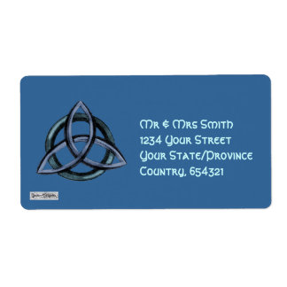 Etiqueta Triquetra (azul)