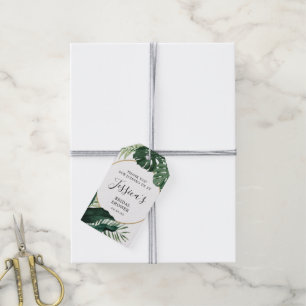 Etiqueta tropical Monstera Bridal Shower Favorito